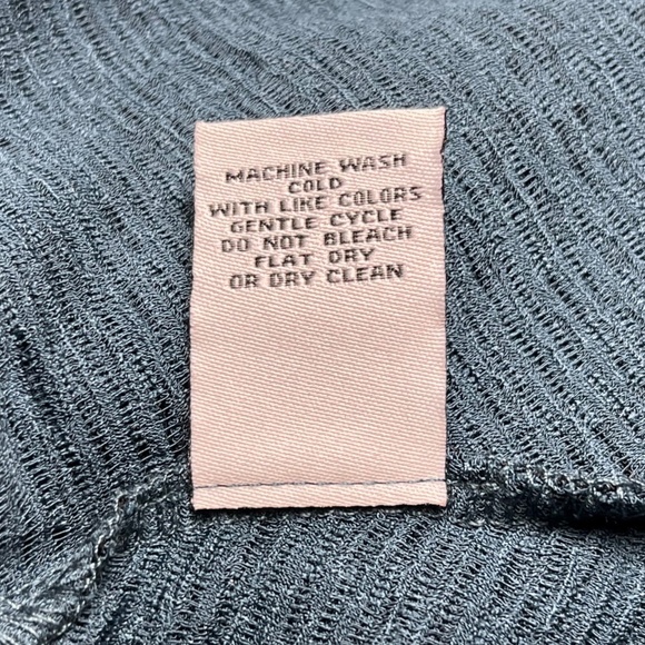 Liv By Habitat Clothes Cowl Neck Blue Textured Artsy Asymmetric Tunic Top Size M - Picture 5 of 6